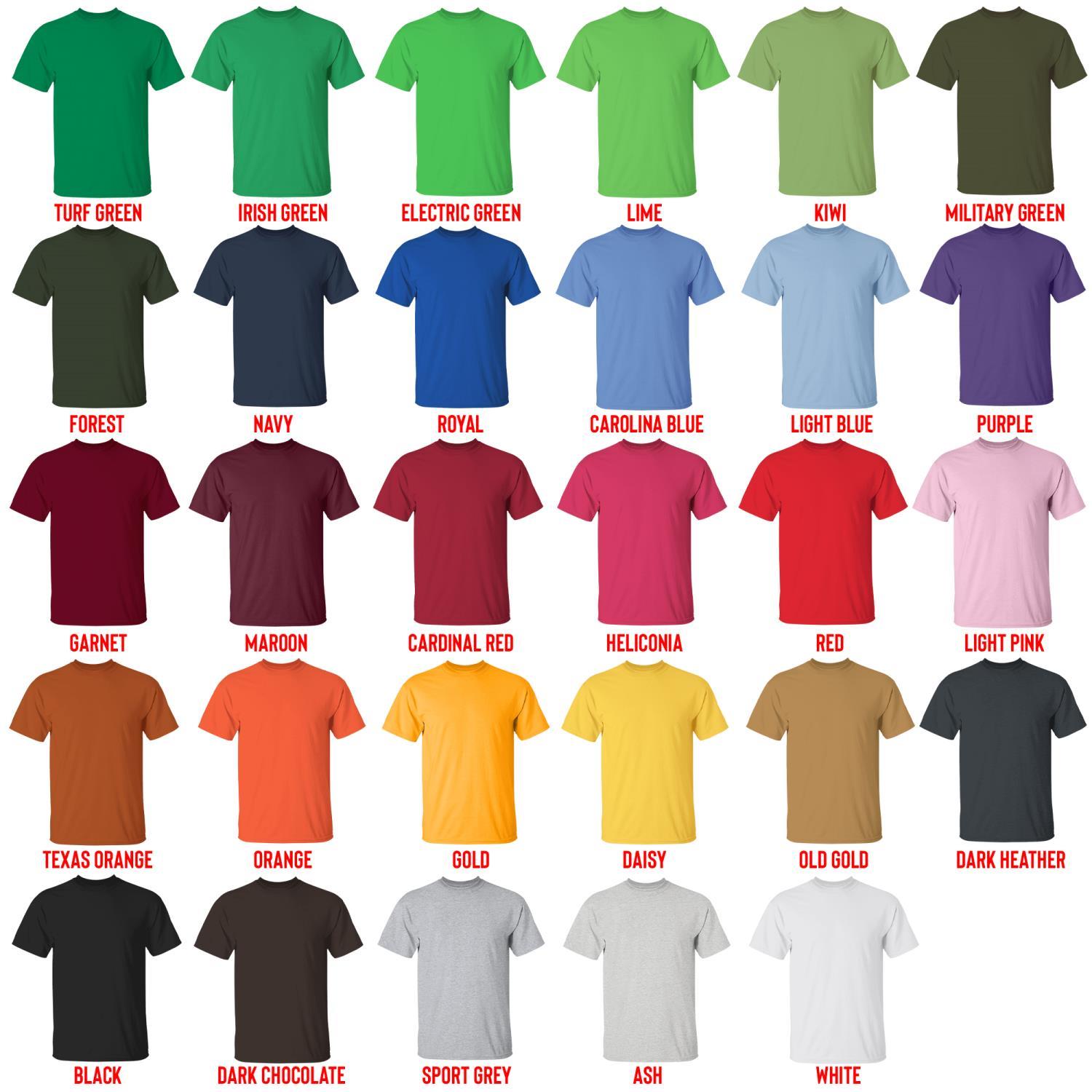t shirt color chart - VanossGaming Merch